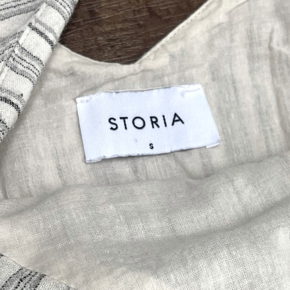 Storia Striped Wrap Dress Midi - Picture 5 of 7